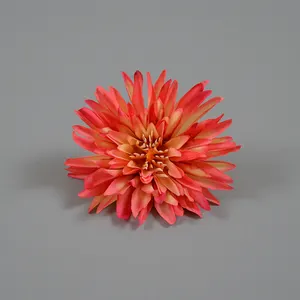 Artificial Chrysanthemum Wedding Flowers Wall Material Silk Flowers Head Artificial Dahlia Flower For Decoration