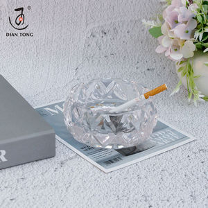 DianTong vendita calda logo personalizzato libero rotondo di vetro ash tray posacenere - Product Image 4