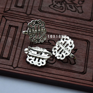 Pendentif bouton fait main en cuivre pur, couleur inaltérable, 23x19mm, épingle à cheveux, accessoires Hanfu Cheongsam, matériel DIY, sans nickel - Product Image 2