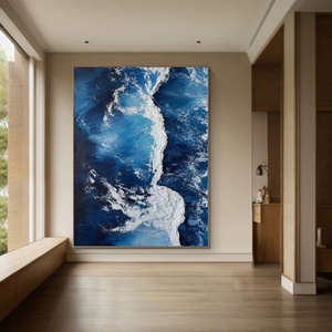 Paisaje Marino Moderno en 3D, Vista Dinámica del Océano, Pintura Original Hecha a Mano, Arte Mural Moderno en Lienzo para el Hogar y la Galería - Product Image 2