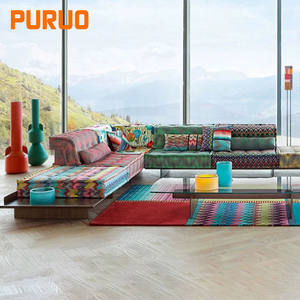 Ensemble de canapé modulable PURUO vert à profil de salon d'inspiration personnalisée canapé divano meubles en tissu roche <span class=keywords><strong>bobois</strong></span> mah jong canapé - Product Image 5