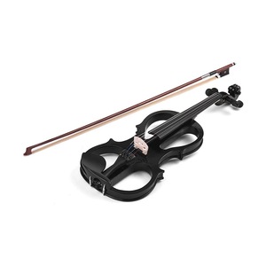 Violon électrique d'ébène avec nœud, instrument de musique, 4/4, vente en gros - Product Image 4