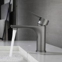 Robinet de lavabo monotrou en acier inoxydable 304, mitigeur chaud/froid à poignée unique pour salle de bain, finitions variées, pour usage domestique et hôtelier