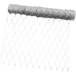 WFLNHB Hexagonal Chicken <b>Wire</b> Poultry Netting Galvanized <b>Mesh</b> 6Feet x 50Feet Garden Fence Barrier Roll - Product Image 1