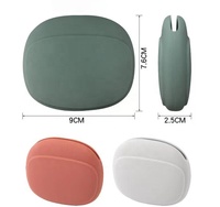 Boîte de rangement pour écouteurs en silicone pliable écologique portable populaire Étui multifonctionnel magnétique Beauté moderne Sac rectangulaire