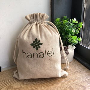 Sac cadeau cosmétique en jute bio, sac d'emballage cosmétique en toile de jute avec cordon de serrage - Product Image 1
