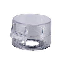 Cache-bouton d'arrêt d'urgence 22-30 mm en PC transparent, protection de sécurité verrouillable anti-manipulation pour interrupteur à bouton-poussoir