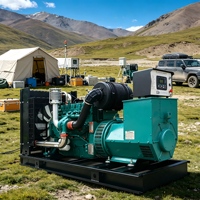 Generator Diesel Weichai 100-500KW dengan Radiator Besar dan Starter Elektrik Tipe Open Frame
