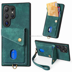 Étui de téléphone intelligent en cuir PU de luxe unique, protecteur, antichoc, <span class=keywords><strong>avec</strong></span> porte-cartes pour S24 Ultra pour 15 <span class=keywords><strong>avec</strong></span> <span class=keywords><strong>cordon</strong></span> élégant - Product Image 5