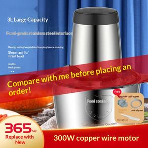 <span class=keywords><strong>เครื่อง</strong></span>บดเนื้อไฟฟ้าแบบพกพา สแตนเลส ใช้ในครัว บดสับ ผสมอาหาร บดละเอียด <span class=keywords><strong>เครื่อง</strong></span>เตรียมอาหาร สำหรับรถบ้าน ร้านอาหาร ความจุ 3 ลิตร - Product Image 4