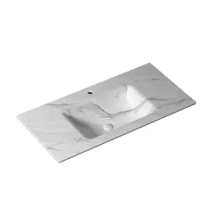 Lavabo Ovalado y Rectangular de Piedra Natural Montado en la Pared para Hogar y Hotel, Lavabo Rectangular para Baño - Product Image 2