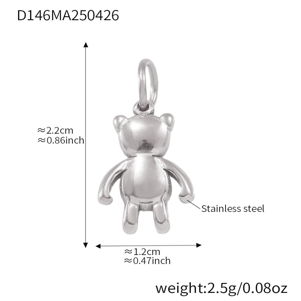 จี้หมีสี D146-steel