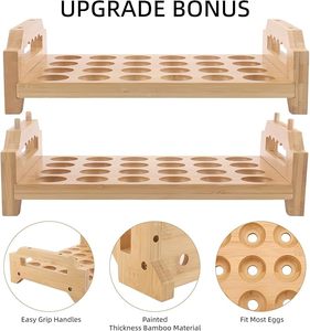 Gepolijst Houten Eierrek Multi-Level Opvouwbare Uitbreidbare Tafelblad Opslaghouders Voor Huishoudelijke Keukenartikelen Woondecoratie - Product Image 4