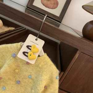 Child Star Circle Baby Girl Thick Knit Pom Pom Pullover Sweater With Label Full Sleeve Soft Material - Product Image 3