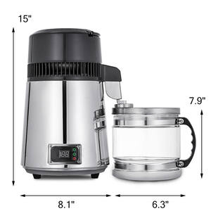 Stainless Steel Alcohol Purifier Filter SC-3 Glass Jar Silver Automatic <strong>Water</strong> Distiller Commercial - Product Image 4