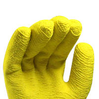 Gants de sécurité industriels MaxiPact en coton jersey enduit de latex froissé 3/4, antidérapants et durables pour le travail