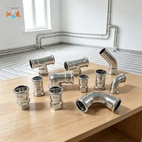Codo de 90 Grados Tipo B de Acero Inoxidable 304/316L, Tipo M/V, de Ajuste a Presión