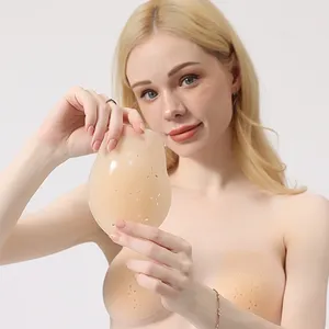 Sexy Invisible Bra Custom Package Box Breast Nippie Sticky Pasties Reusable Adhesive Opaque Thin Silicone Nipple Cover For Women