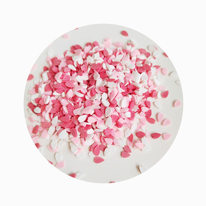 Nouveauté 2024 : Perles en <span class=keywords><strong>argile</strong></span> polymère de couleur <span class=keywords><strong>rose</strong></span>, tranches de pétale en <span class=keywords><strong>argile</strong></span> polymère pour remplissage de slime DIY - Product Image 1