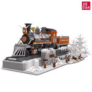 Ensemble de blocs de construction de locomotive à vapeur en plastique, modèle de train à assembler soi-même, jouet éducatif pour garçons et enfants, transport - Product Image 5