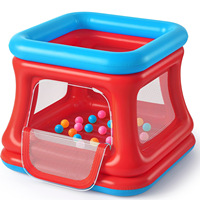 Trampoline gonflable personnalisable en PVC pour enfants, piscine à balles multifonction, château gonflable avec barrières de sécurité, trois-en-un pour la maison