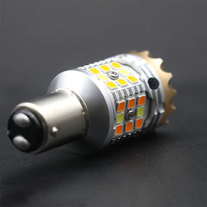 Lampadina LED BA15S 2016 Canbus 1157 BAY15D per Indicatori di Direzione Auto, Luce Freno e Retromarcia 21W Ambra, Luce Diurna DRL per <span class=keywords><strong>Polo</strong></span>/Jetta - Product Image 3