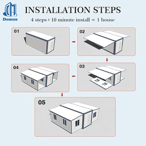 บ้านคอนเทนเนอร์หรูหราขนาด 40 ฟุต ขยายได้ ออกแบบเองได้ บ้านโมดูลาร์ขนาดเล็ก <span class=keywords><strong>2</strong></span> ห้องนอน สำเร็จรูป ราคาประหยัด เคลื่อนย้ายได้ - Product Image 2