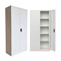 Armoire de rangement en acier à double porte, armoire à dossiers en métal avec 4 étagères réglables pour bureau, lieu de travail, prix d'usine
