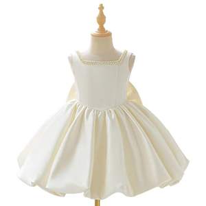 Girls Baby Princess Bead Embellished <b>Fluffy</b> Skirt Bow Tie Flower Girl <b>Dress</b> - Product Image 5