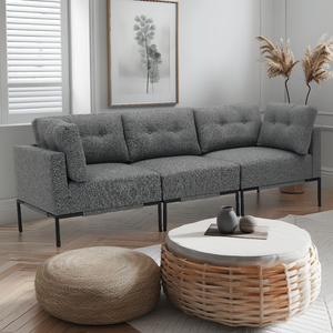 Oem Tùy Chỉnh Màu Đen Vải 3-Chỗ Ngồi Ngả Sofa Đặt Nặng-Nhiệm Vụ Trong Nhà Phòng Khách Cắt Đồ Nội Thất Cho Căn Hộ Miếng Bọt Biển - Product Image 4