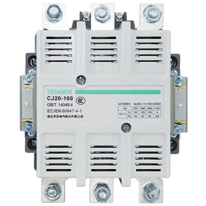 Contactor de CA Tengen CJ20-160, 200A, 3P, Montaje en Riel DIN, Voltaje de Bobina 220V 380V 660V - Product Image 1