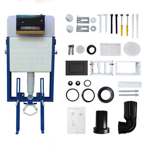 TS005T-2 خزان دفن بتصميم عصري لمرحاض معلق على الحائط مزدوج التدفق مع زر ضغط أمامي من مادة HDPE - Product Image 3