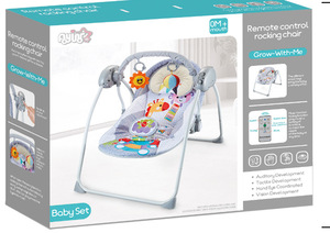 Silla Mecedora Eléctrica para Bebé con Control Remoto, Balanceo Automático y Música Relajante, Cuna Plegable Portátil Grande para Recién Nacidos de 0 a 24 Meses - Product Image 3