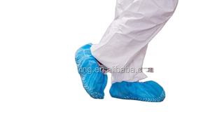 Couvre-chaussures <span class=keywords><strong>jetables</strong></span> bleu non tissé anti-poussière couvre-pieds couvre-chaussures CPE couvre-chaussures avec élastique - Product Image 5