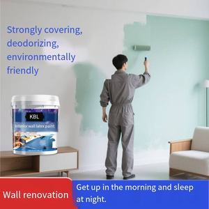 Échantillon gratuit 1KG Peinture murale intérieure en latex acrylique auto-peignable Brosse applicable Propre à l'odeur et protection de l'environnement - Product Image 2