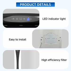 Sèche-mains automatique à grande vitesse en plastique ABS FL-2029 avec filtre HEPA, lumière UV, capteur, 1800W, à fixation murale pour hôtel et usage domestique - Product Image 5