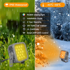 Lumière de jardin LED extérieure étanche IP67 24V personnalisée par l'usine Gouly, lumière de jardin RGB pour maison, pelouse - Product Image 4