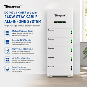Système de stockage d'énergie solaire tout-en-un empilable haute tension DC400V 40KWH avec module intégré de 24KW - Product Image 1