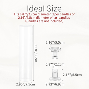 Hurricane <strong>Glass</strong> <strong>Candlestick</strong> <strong>Holders</strong> Votive Candle <strong>Holders</strong> for Wedding Birthday Christmas Home Decoration - Product Image 5