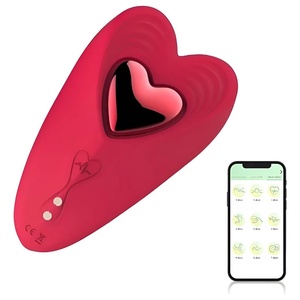 Vibrateur portable en forme de cœur rouge pour femmes avec télécommande mobile via application, 10 fréquences, étanche IPX7 - Jouet sexuel pour couples pour le flirt - Product Image 1