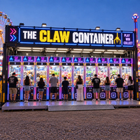 Machine à griffes de type conteneur pour jeux de grue de récompenses d'arcade, solution personnalisée pour centres de divertissement et de loisirs (FEC) commerciaux