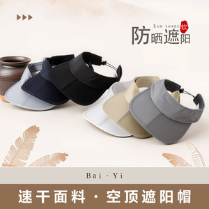 หมวกป้องกันแสงแดดแบบมีกระบังหน้า แห้งเร็ว ระบายอากาศได้ดี สีเทาอ่อน พับได้ หมวกกีฬากลางแจ้งสำหรับทุกเพศ - Product Image 5
