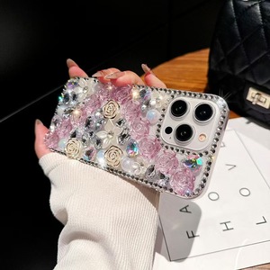 Étui de téléphone à paillettes de fleur Bling de luxe pour <span class=keywords><strong>iPhone</strong></span> 16 Pro Max accessoires de téléphone de luxe en plastique poignée de téléphone pour <span class=keywords><strong>iPhone</strong></span> 16 - Product Image 3