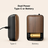Diffuseur d'huiles essentielles mural SCENTA, grain de bois, rechargeable sans fil, machine à parfum pour la maison et l'hôtel