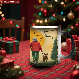 Mug en céramique 11oz noir givré, tasse magique changeante de couleur activée par la chaleur, utilisation intérieure et extérieure - Product Image 2