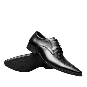 Zapatos Formales de Negocios para Hombre de Cuero Genuino de Alta Calidad, con Parte Superior Estampada, Punta en Pico, para Todas las Temporadas, Zapatos de Boda - Product Image 4