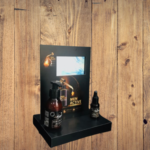 Modern <b>Acrylic</b> Cosmetic Display Counter with LCD Screen | Premium Beauty Product Showcase <b>Stand</b> - Product Image 2
