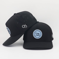 Gorras Deportivas Impermeables de PVC con Parche de Goma, Personalizadas al por Mayor, de 5 Paneles con Perforaciones Láser, Gorra de Béisbol de Alto Rendimiento para Atletas de Rugby y Fútbol
