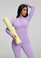Combinaison sexy Cnshell à dos évidé, demi-zip, longueur intégrale, extensible dans quatre sens, écologique, avec empiècements, doublée, coupe ajustée