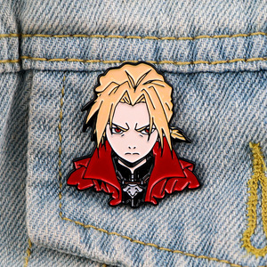 Broches en métal de style artisanal DIY, badge Fullmetal Alchemist Edward <span class=keywords><strong>Alphonse</strong></span> Elric, bijoux de mode, broches en alliage de dessin animé, broche d'anime - Product Image 6